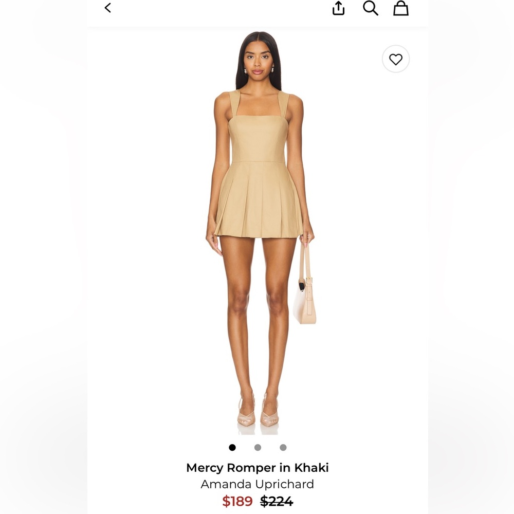 amanda uprichard khaki romper